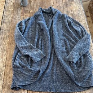 Barefoot Dreams Heather Blue Grey CozyChic Lite Open-Front Cardigan